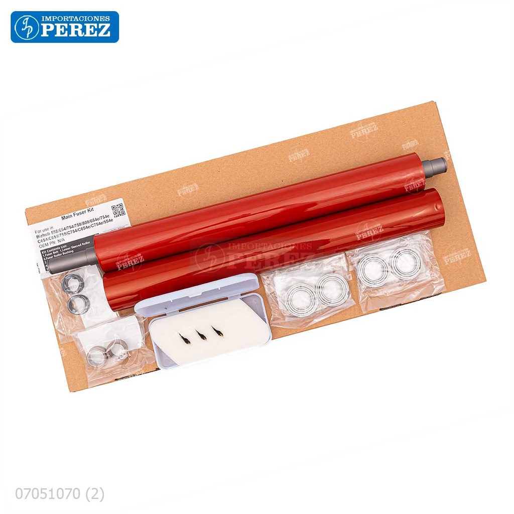 Kit Mantenimiento [Cet] Fusor Kitx13 Contiene: 01 Faja Fusor + 01 Rodillo Presión + 02 Bocina Rodillo Calor + 02 Bujes Rodillo Inferior + 04 Rodajes Rodillo + 03 Uña Rodillo Presión