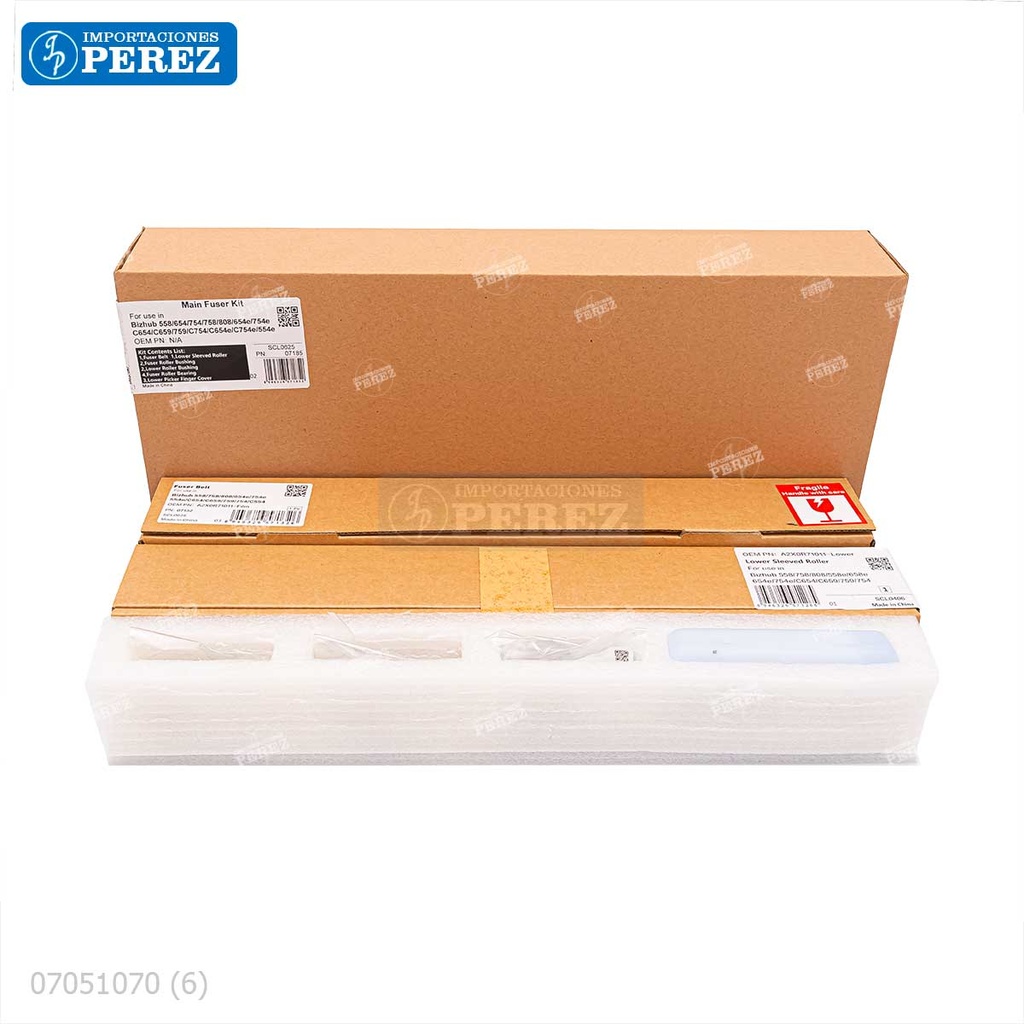 Kit Mantenimiento [Cet] Fusor Kitx13 Contiene: 01 Faja Fusor + 01 Rodillo Presión + 02 Bocina Rodillo Calor + 02 Bujes Rodillo Inferior + 04 Rodajes Rodillo + 03 Uña Rodillo Presión