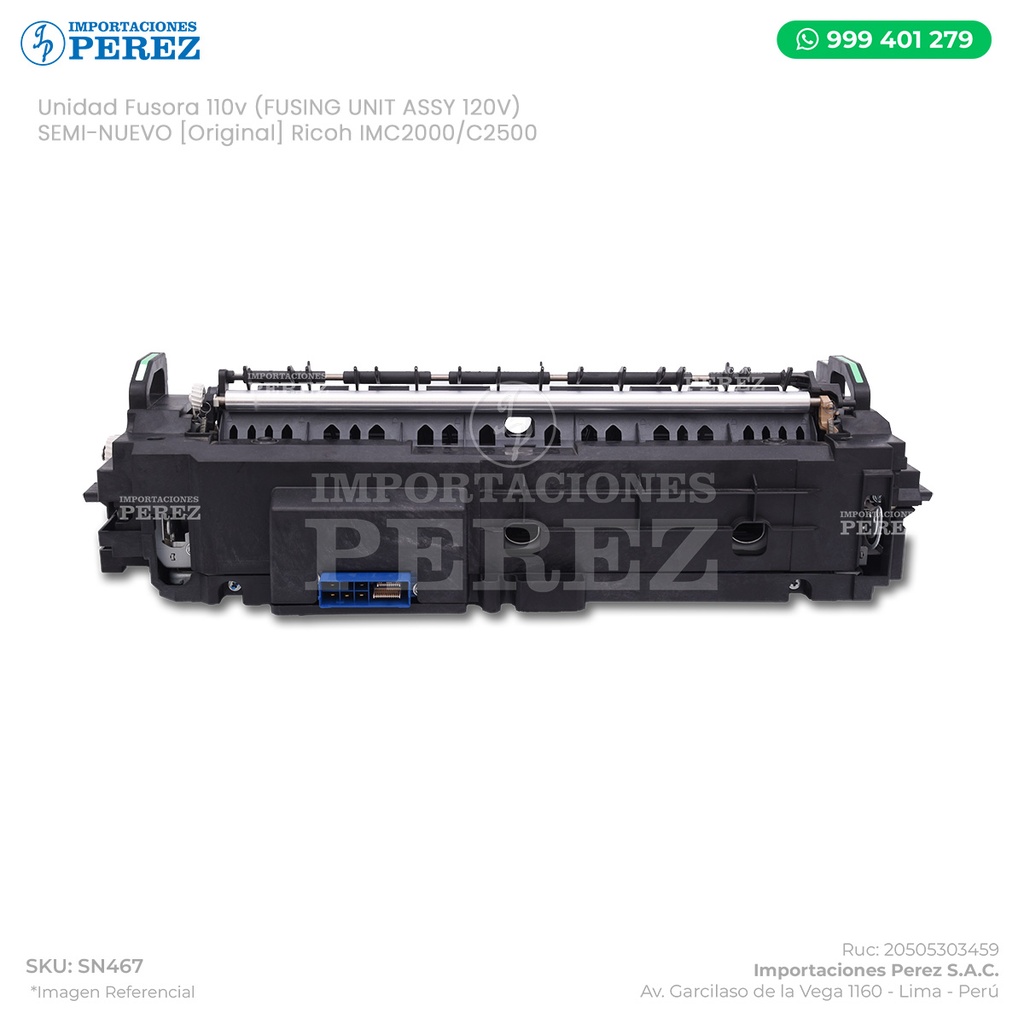 Unidad Fusora 110v (FUSING UNIT ASSY 120V:IMC 2000-2500) - SEMI-NUEVO [Original - Ricoh]