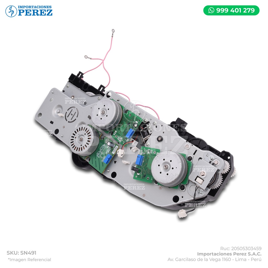 Bloque Piñones Completo con 03 Motores (Caja Negra) (MAIN DRIVE ASSY) - SEMI-NUEVO [Original - Konica Minolta]