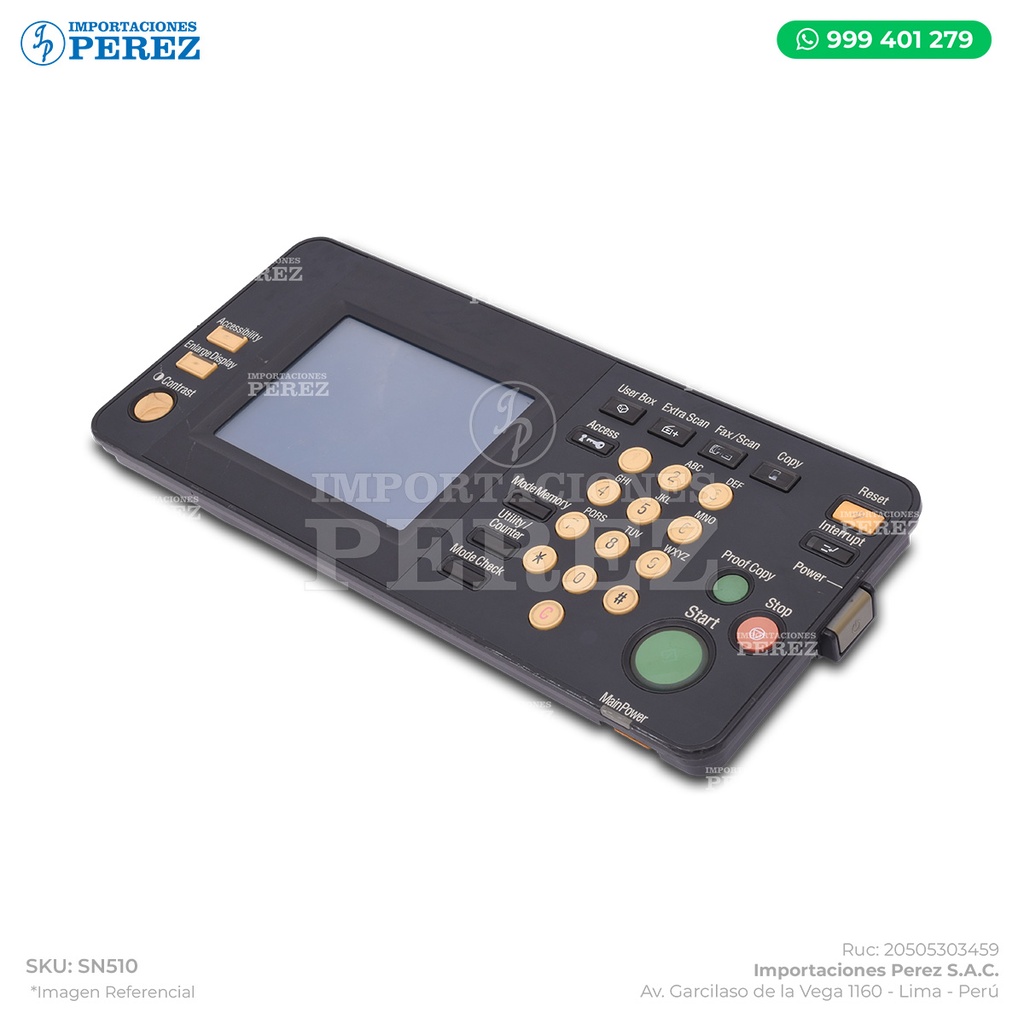 Panel (CONTROL PANEL) - SEMI-NUEVO [Original - Konica Minolta]