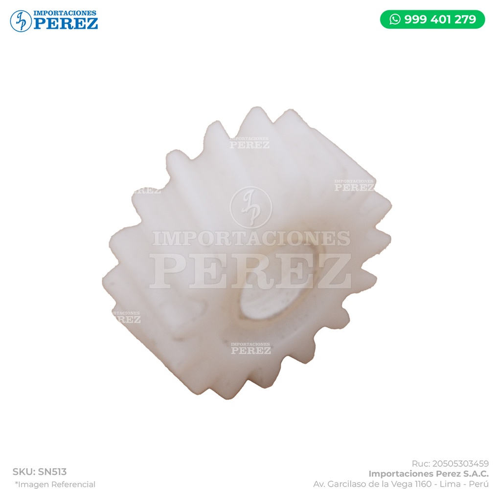 Gear 16T (Acople c/Inversor - Encima del Fusor)  - SEMI-NUEVO [Original - Konica Minolta]