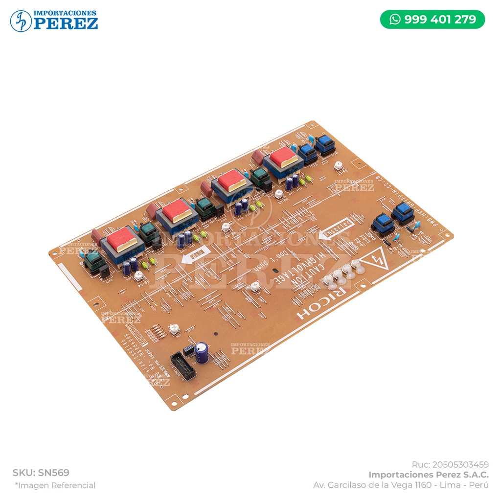 Tarjeta HV (PWB:HVP - POWER PACK:C/B)- SEMI-NUEVO [Original - Ricoh]