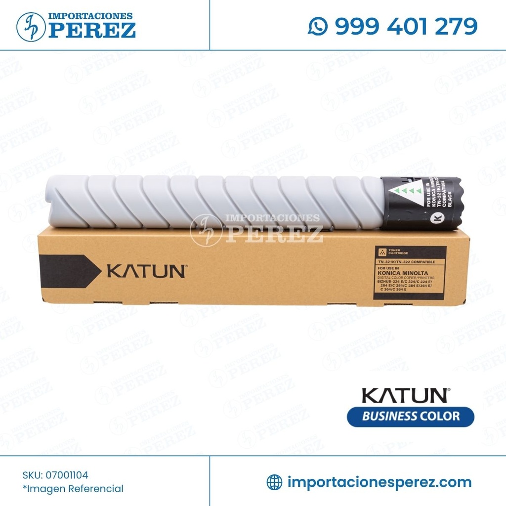 Toner Cartucho Black Konica Minolta [Katun Business Color] (Tn321K/322K) (544g)