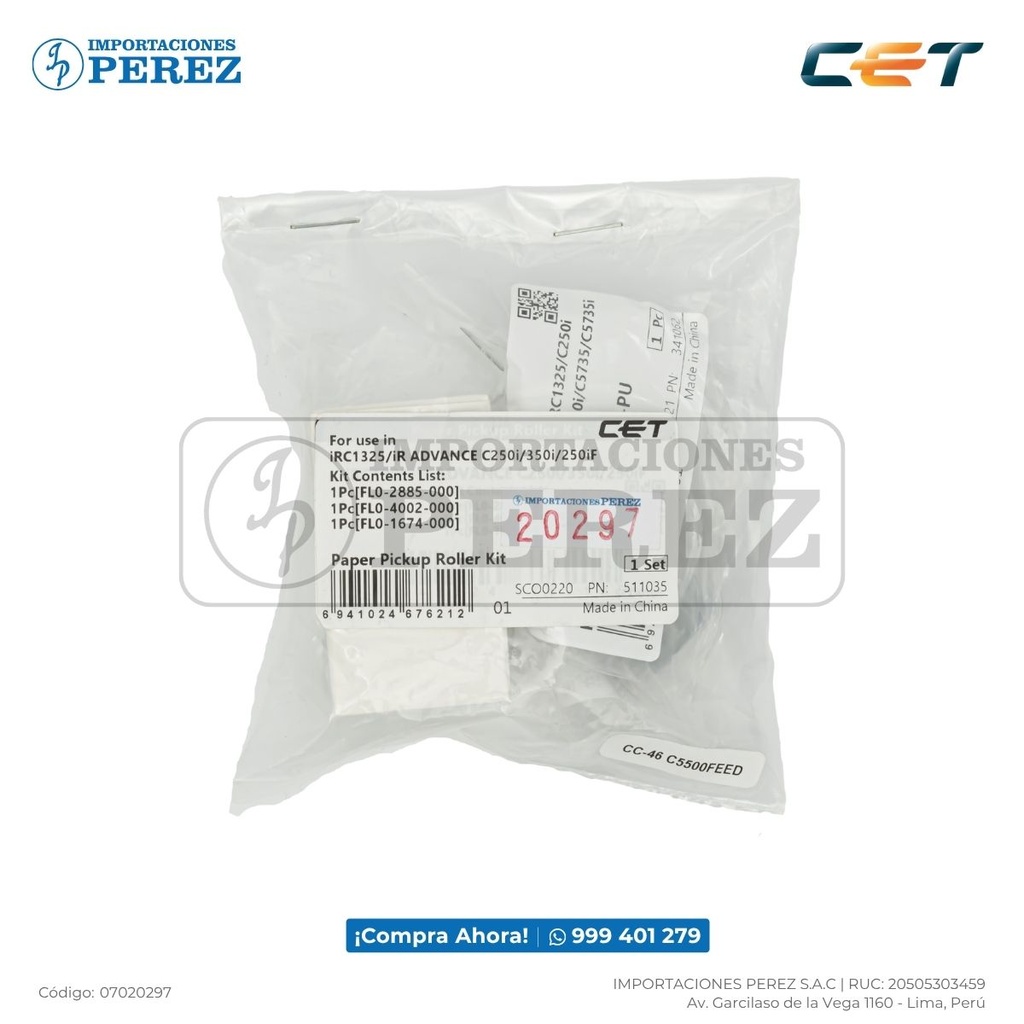 Rueda Bandeja KItx03 (Pickup + Feed + Separation Roller) [CET]