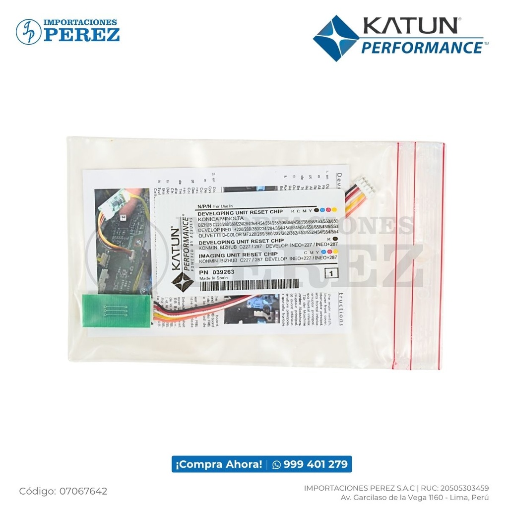 Chip Reseteo Unidad Revelado (110/220v)