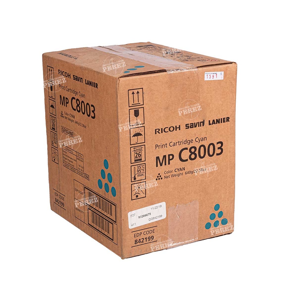 Toner Cartucho [Ricoh ] Cyan (440g) 