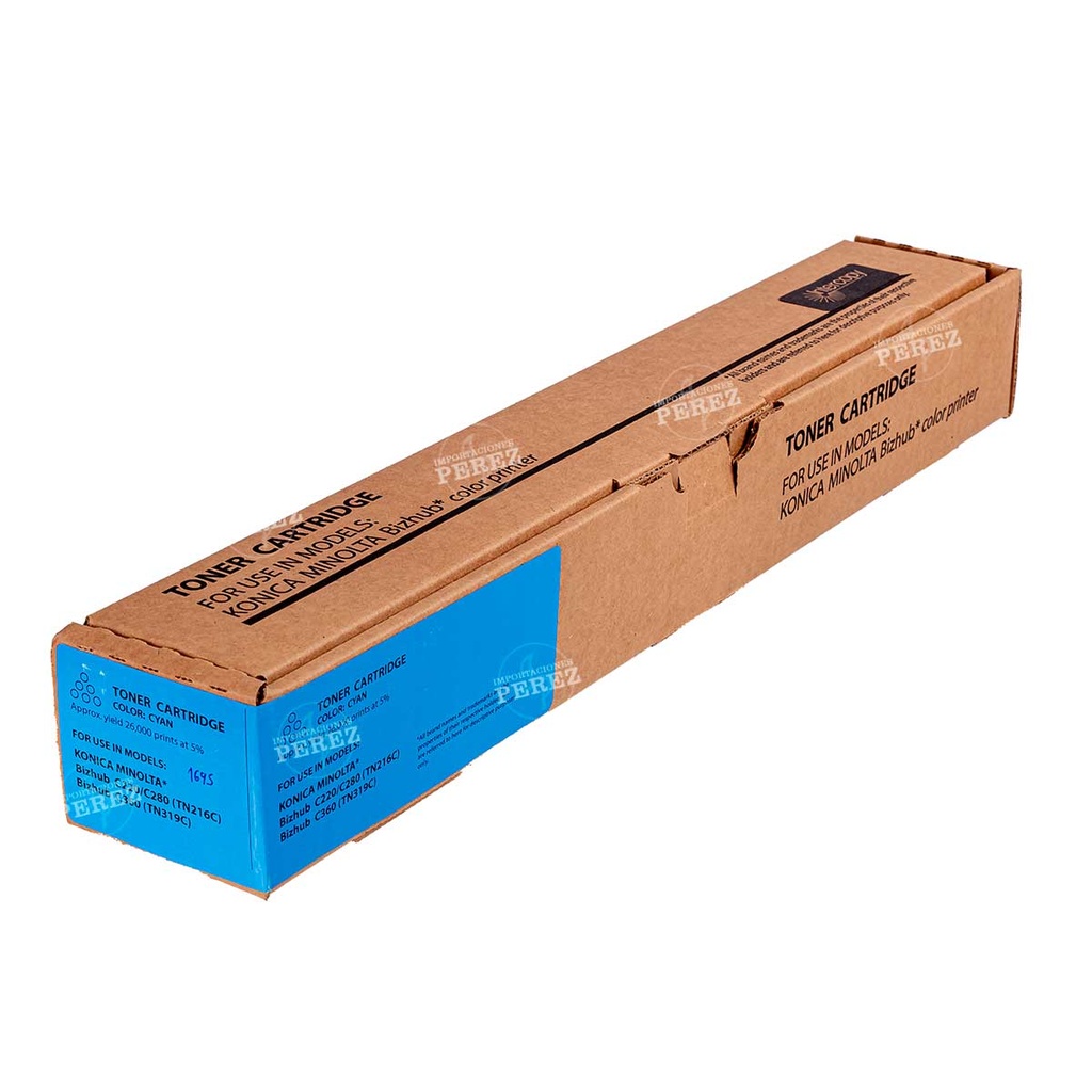Toner Cartucho [Intercopy] Cyan (437g) (Tn216C/319C) 