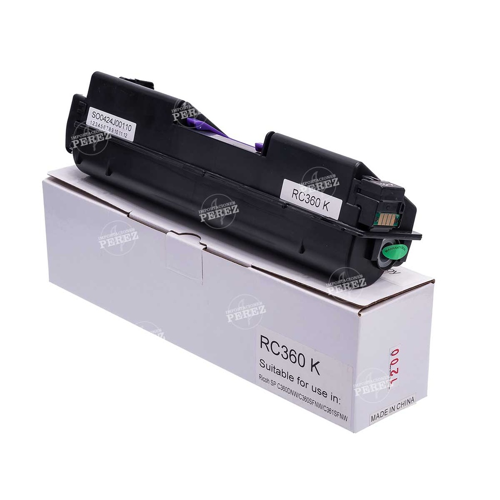 Toner Cartucho Black SP-C360 [Intercopy] (-g)