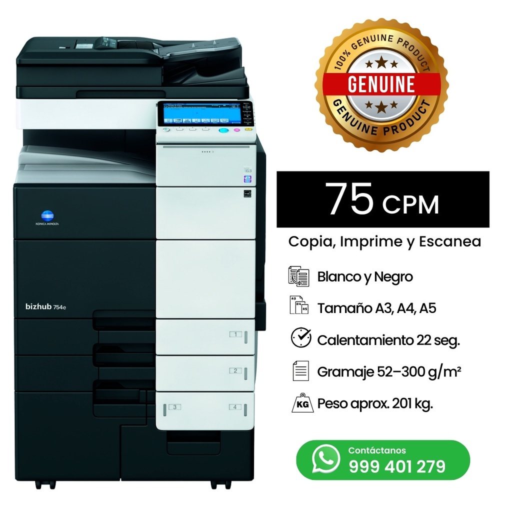 Fotocopiadora Konica Minolta Bizhub 754
