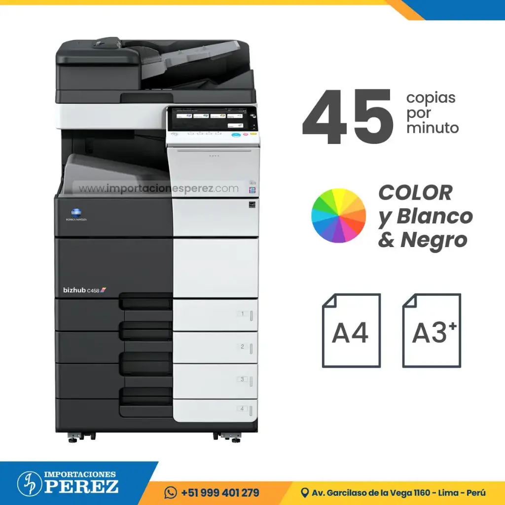 Fotocopiadora Konica Minolta Bizhub C458