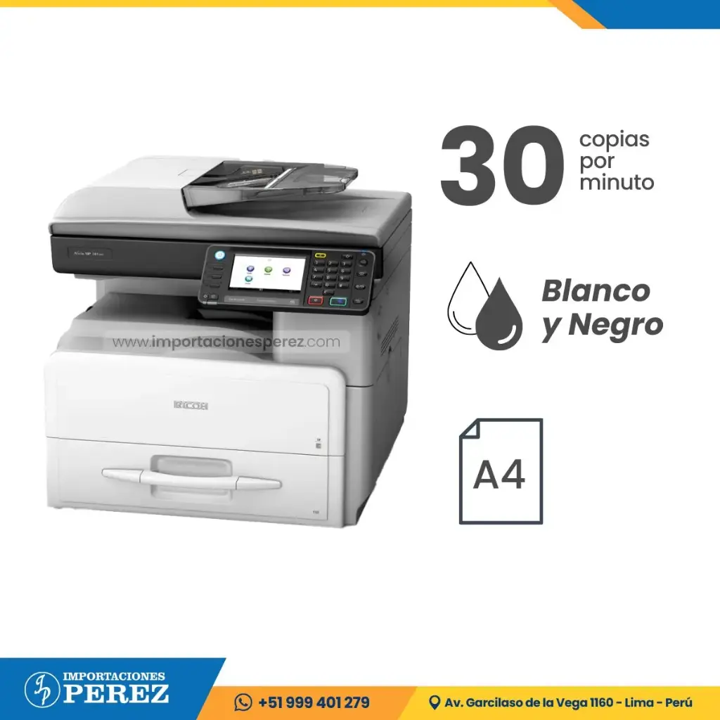 Fotocopiadora Ricoh MP 301 (solo equipo)