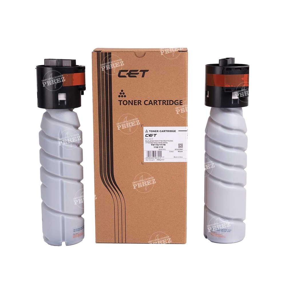 Toner Cartucho Konica Minolta [Cet] x01 (282g) Tn116/Tn117/Tn118/Tn119 