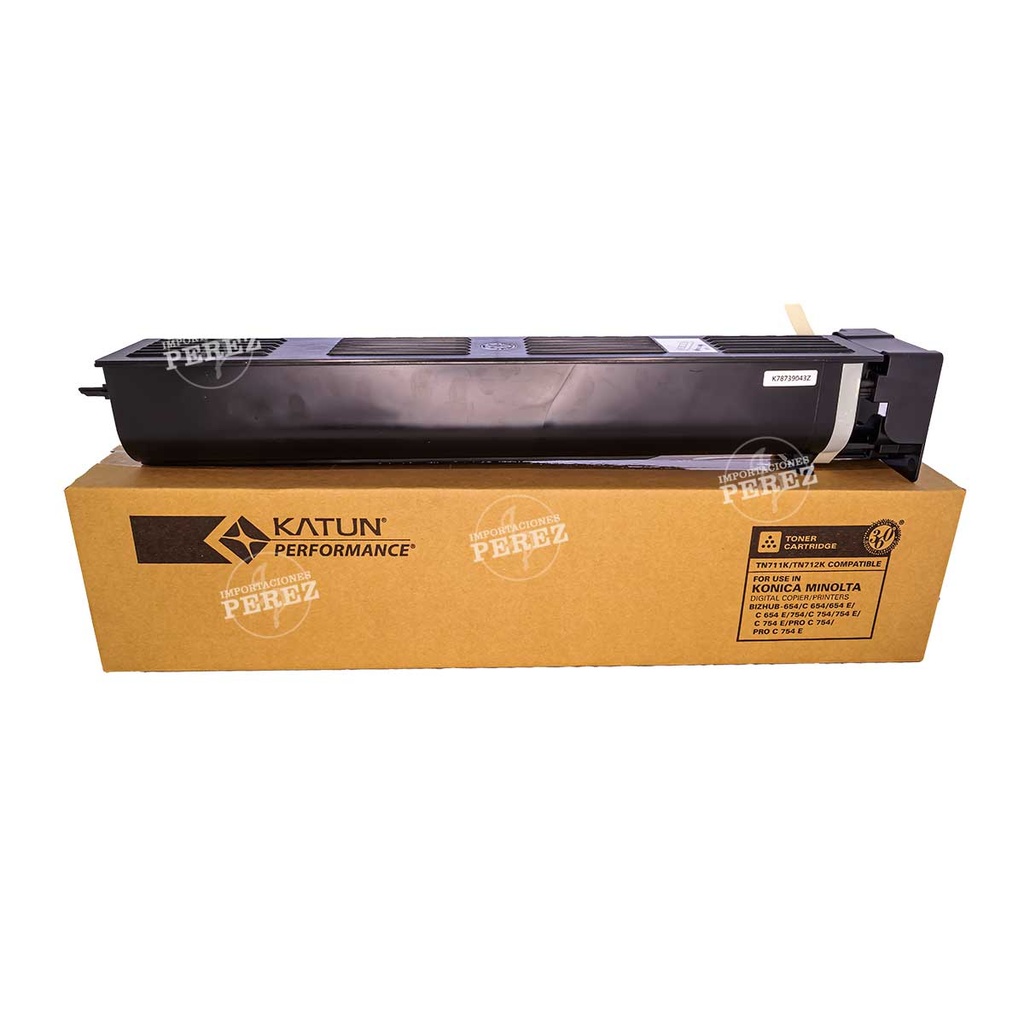 Toner Cartucho Black Konica Minolta [Katun Performance] Tn711K/tn712K 900g 
