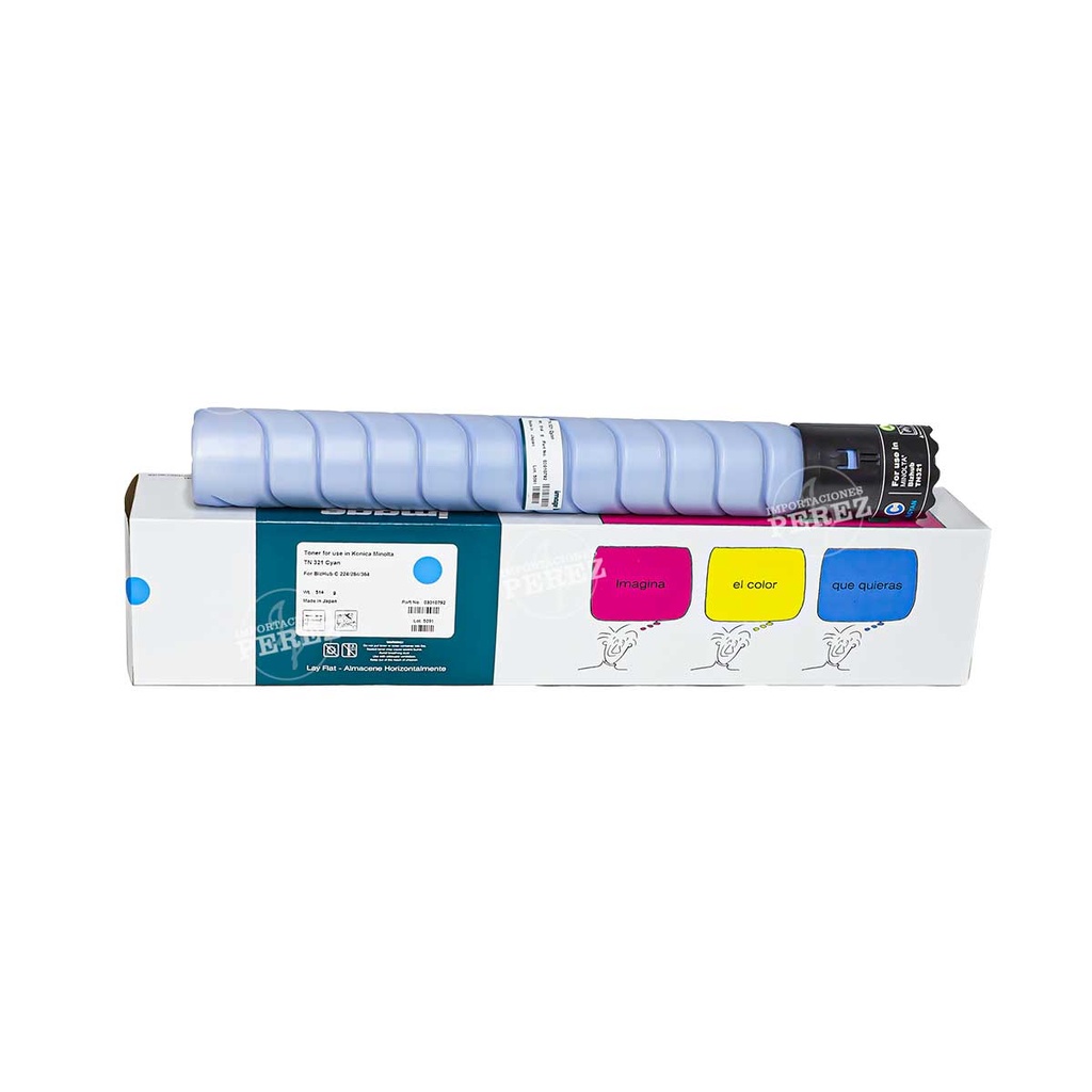Toner Cartucho Cyan Konica Minolta TN321C/TN220C 514g [Image]
