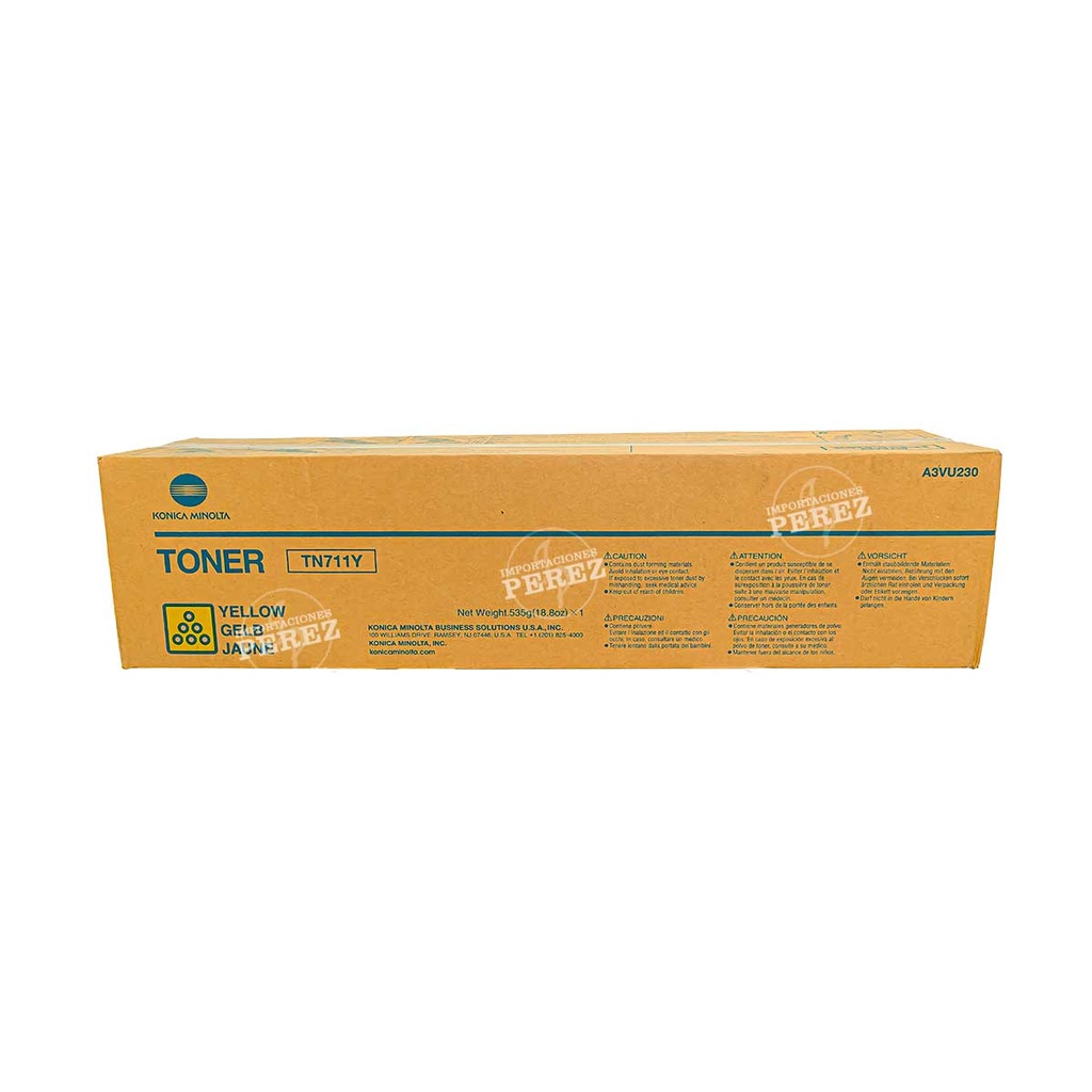 Toner Cartucho Yellow Konica Minolta [Original]  110v Tn711Y 535g 