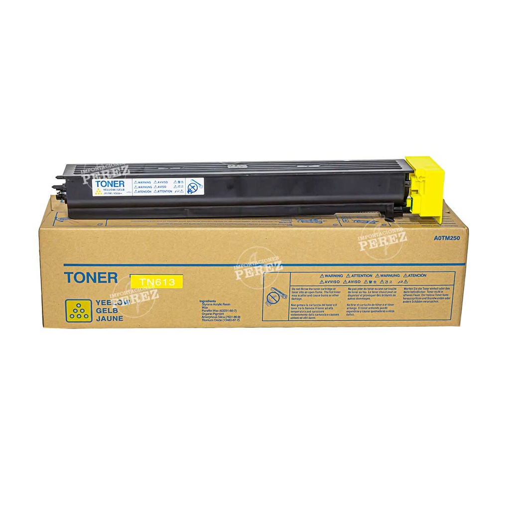 Toner Cartucho Yellow Konica Minolta [Ale - Presentación Original] (510g) (Tn613Y) 