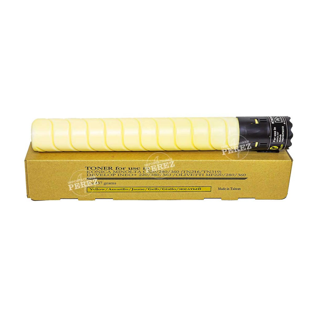 Toner Cartucho Yellow Konica Minolta [Premium] (437g) (Tn216Y/319Y) 