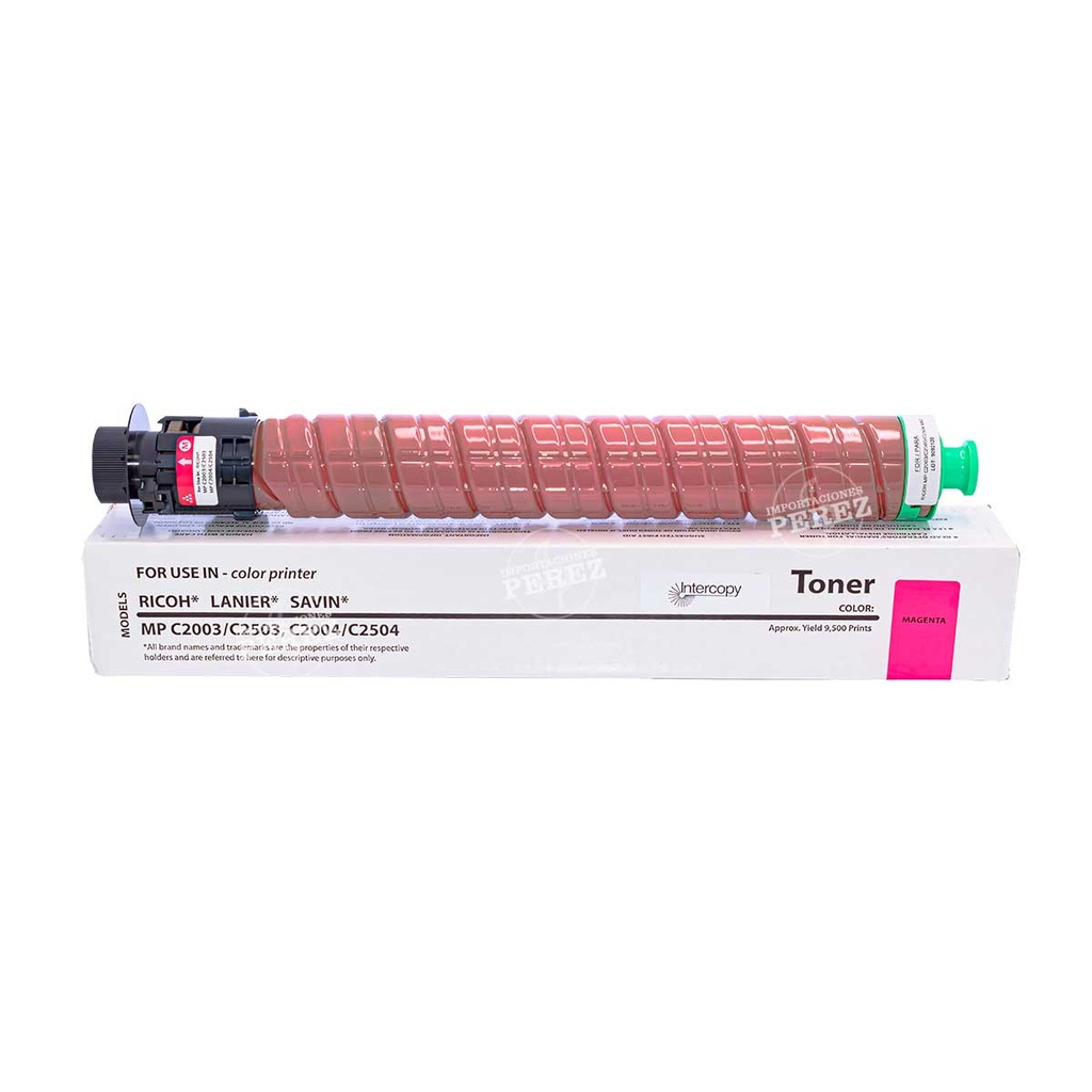 Toner Cartucho Magenta Ricoh [Intercopy] Type MPC2003 202g 