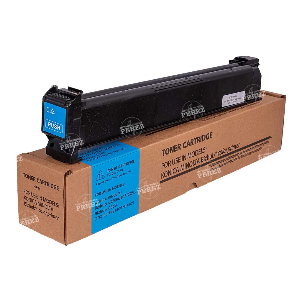 Toner Cartucho Cyan Konica Minolta [Intercopy] (364g) (Tn214C/213C/314C) 