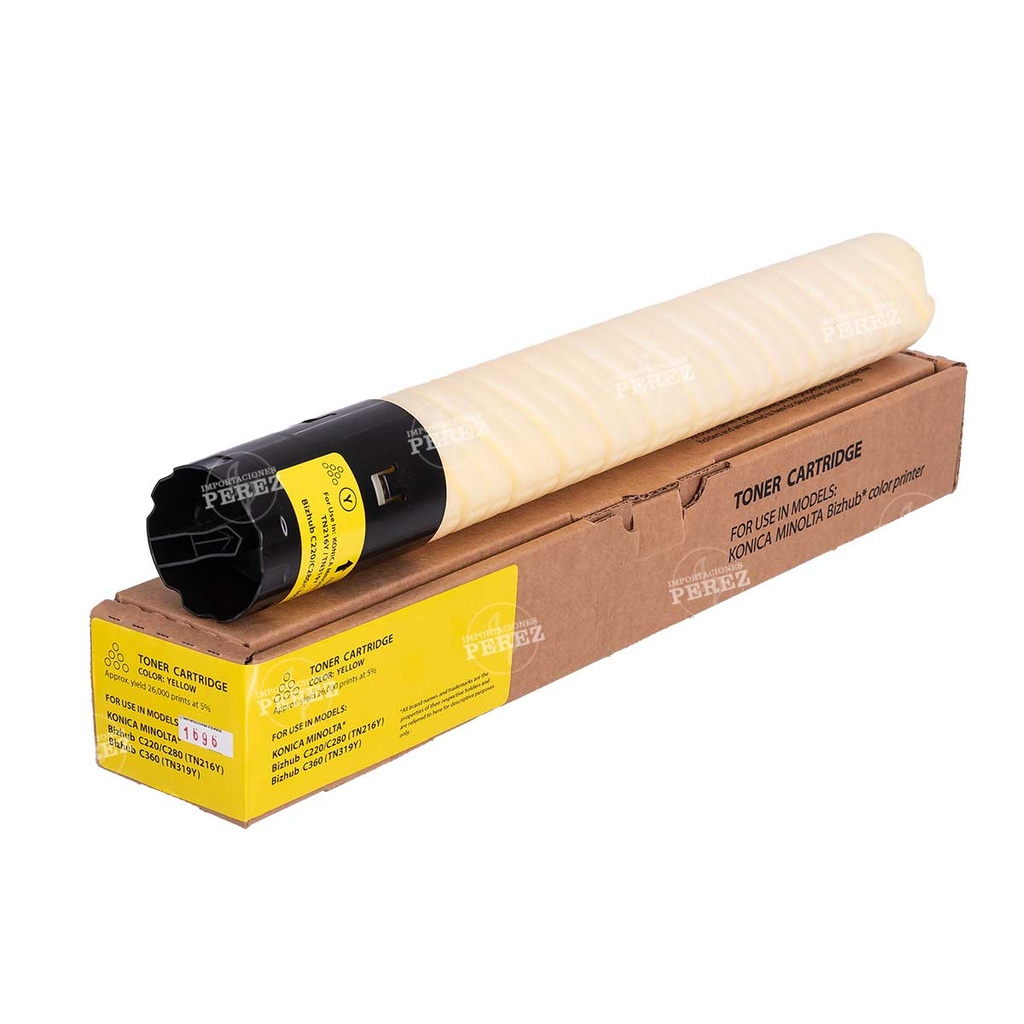 Toner Cartucho Yellow Konica Minolta [Intercopy] (437g) (Tn216Y/319Y) 