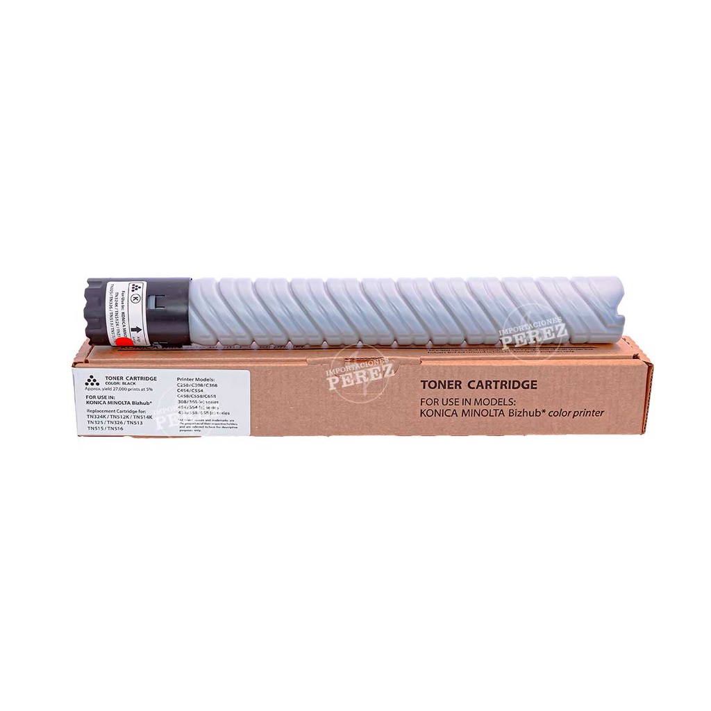 Toner Cartucho Black Konica Minolta [Intercopy] (579g) TN512K/TN513/TN324K 