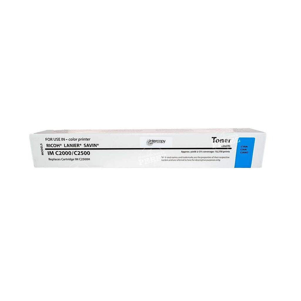 Toner Cartucho Cyan Ricoh [Intercopy] IMC2500 (290g)