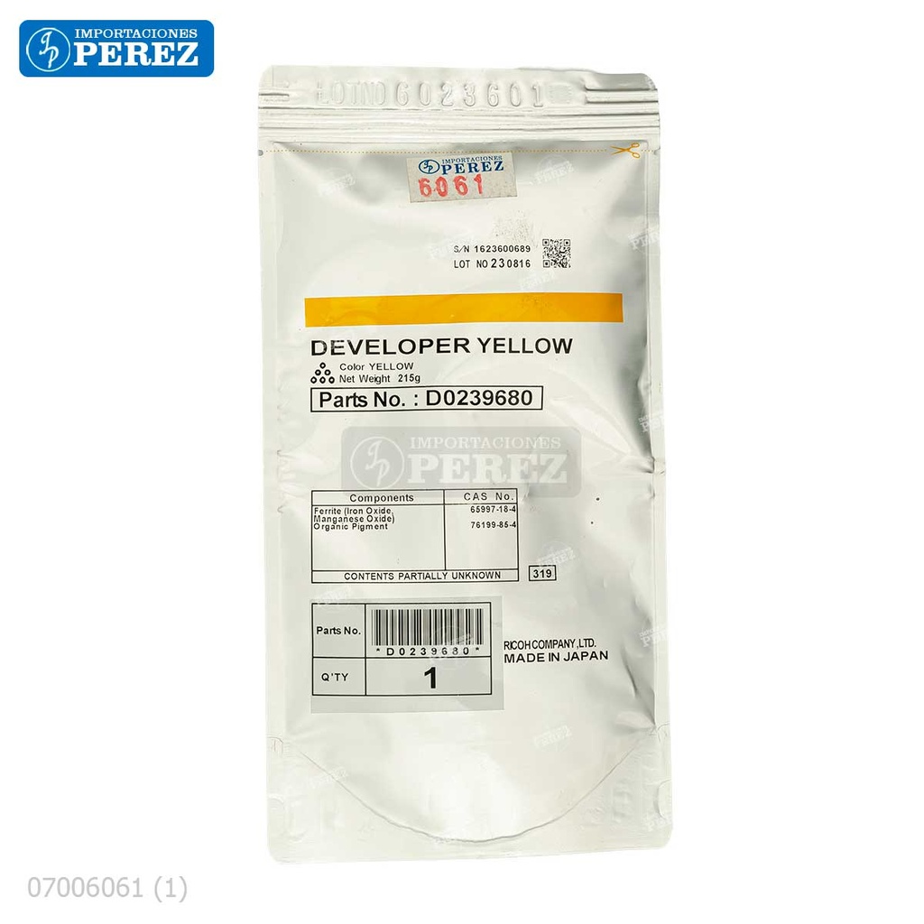 Revelador [Ricoh - Original] Yellow 215g