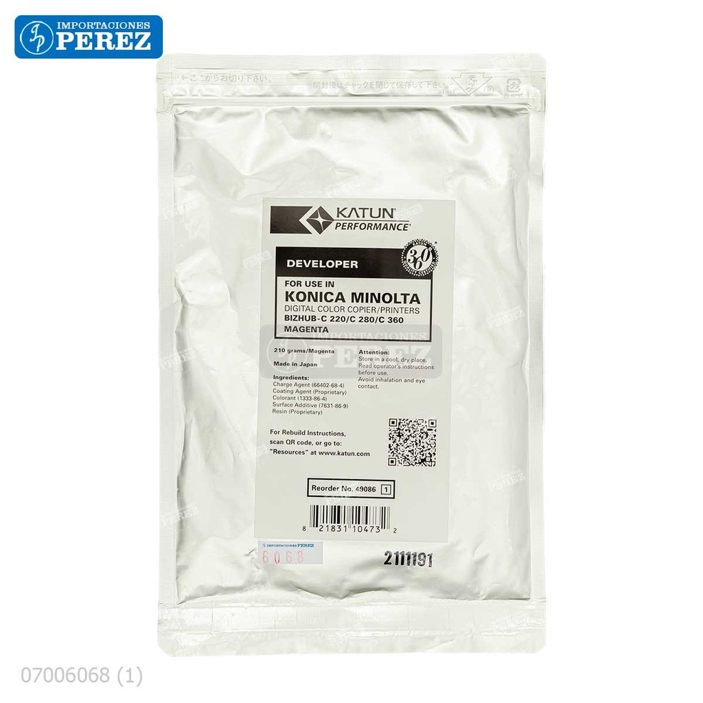 Revelador Magenta 210g [Katun Performance]