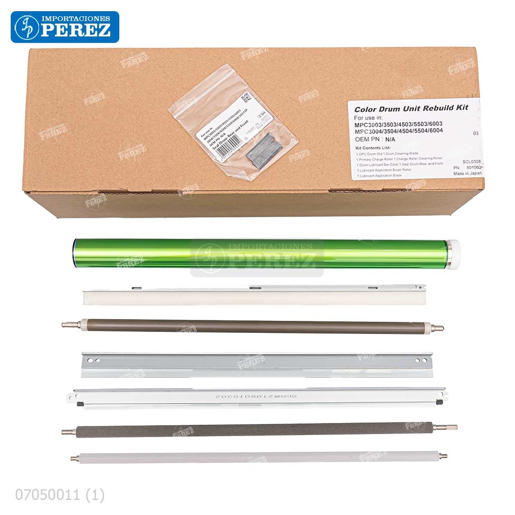 Kit Imagen Color CMY Kit x09 Contiene: 01 Cilindro + 01 Cuchilla Limpieza + 01 Rodillo Carga + 01 Rodillo Limpieza + 01 Cera + 01 Sello Front + 01 Sello Rear + 01 Brush + 01 Cuchilla Lubricante [Cet]