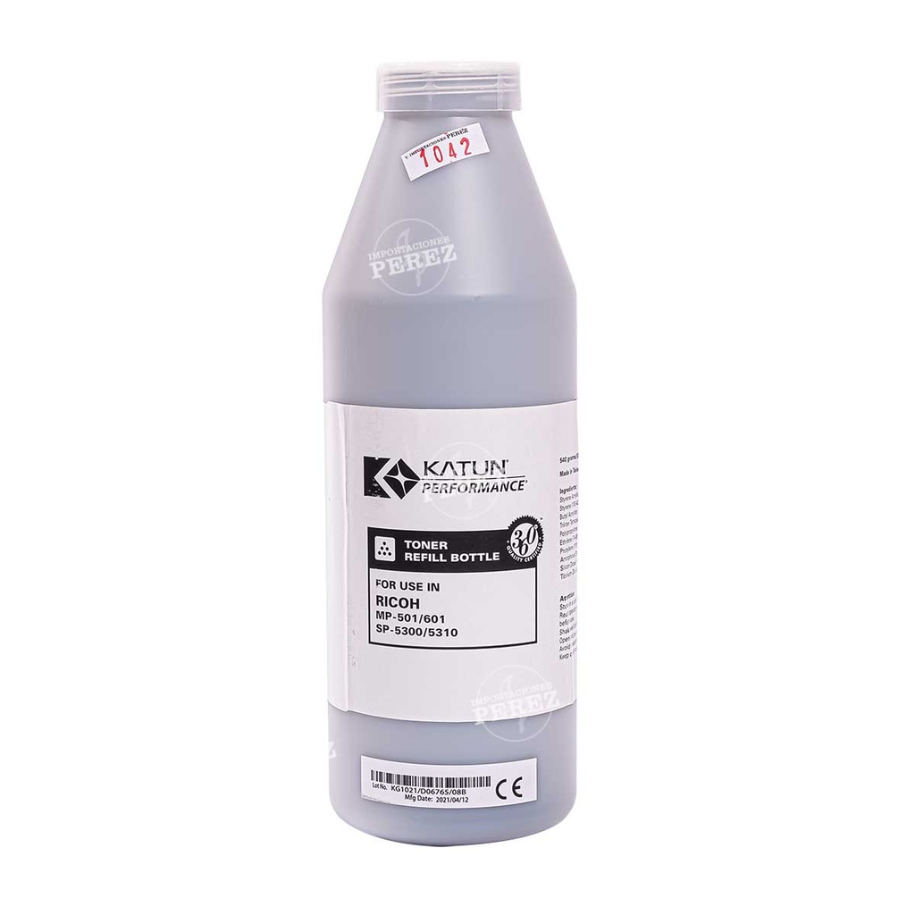 Toner Recarga Ricoh [Katun Performance] (Type Mp601) 590g