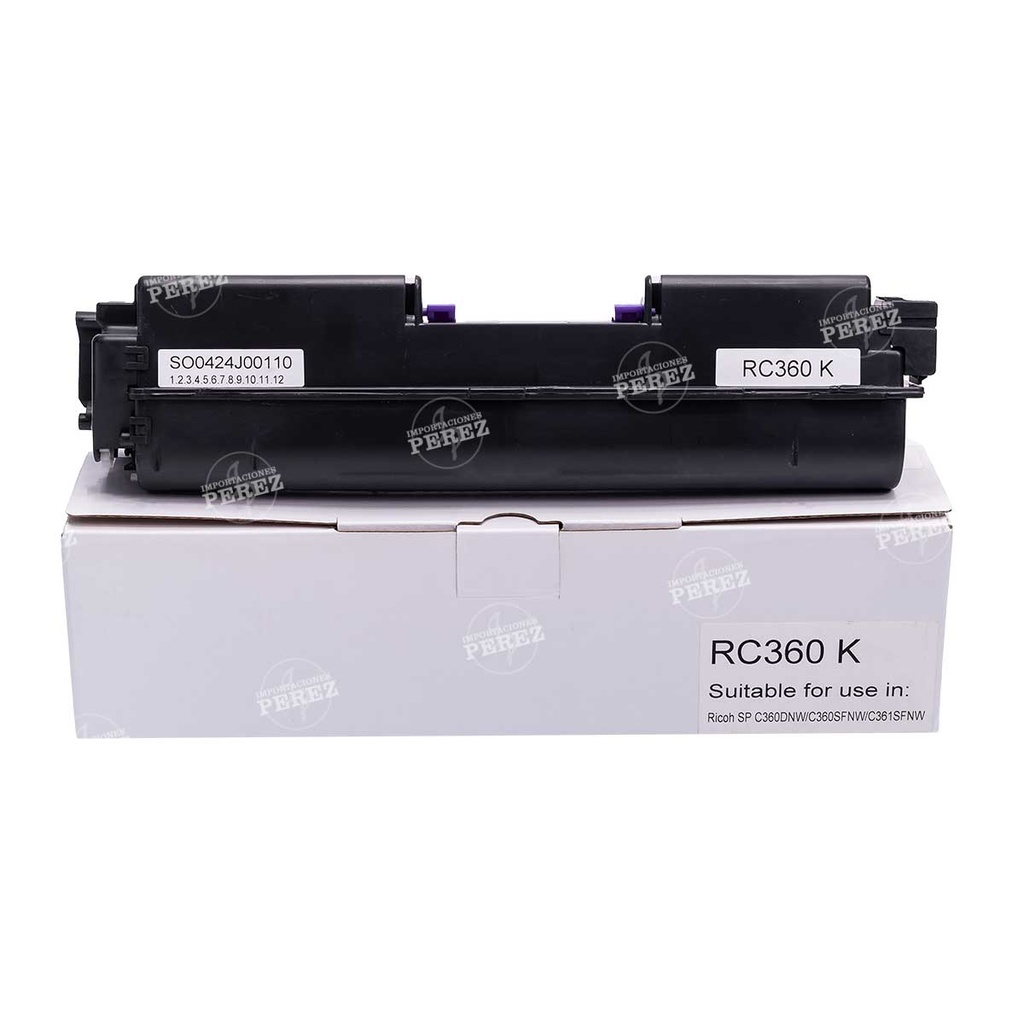 Toner Cartucho Black Ricoh [Intercopy] SP-C360 