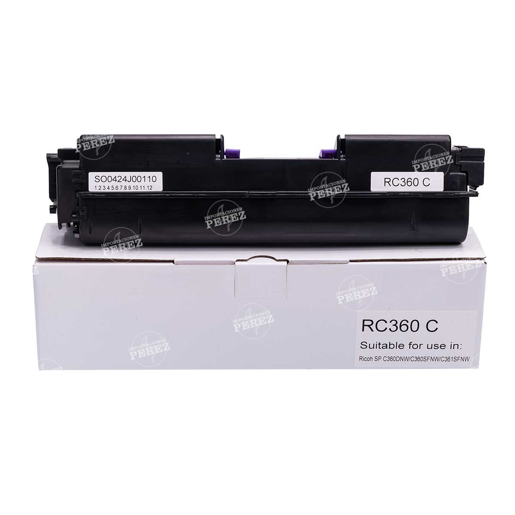 Toner Cartucho Cyan Ricoh [Intercopy] SP-C360 