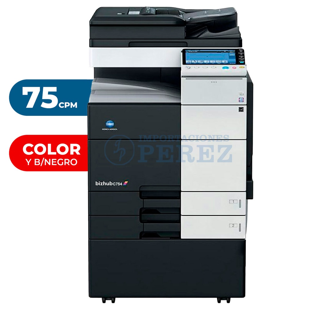 Fotocopiadora Konica Minolta Bizhub C754e REMANUFACTURADA *****ANTES DE CONECTAR EL EQUIPO VERIFICAR EL VOLTAJE*****