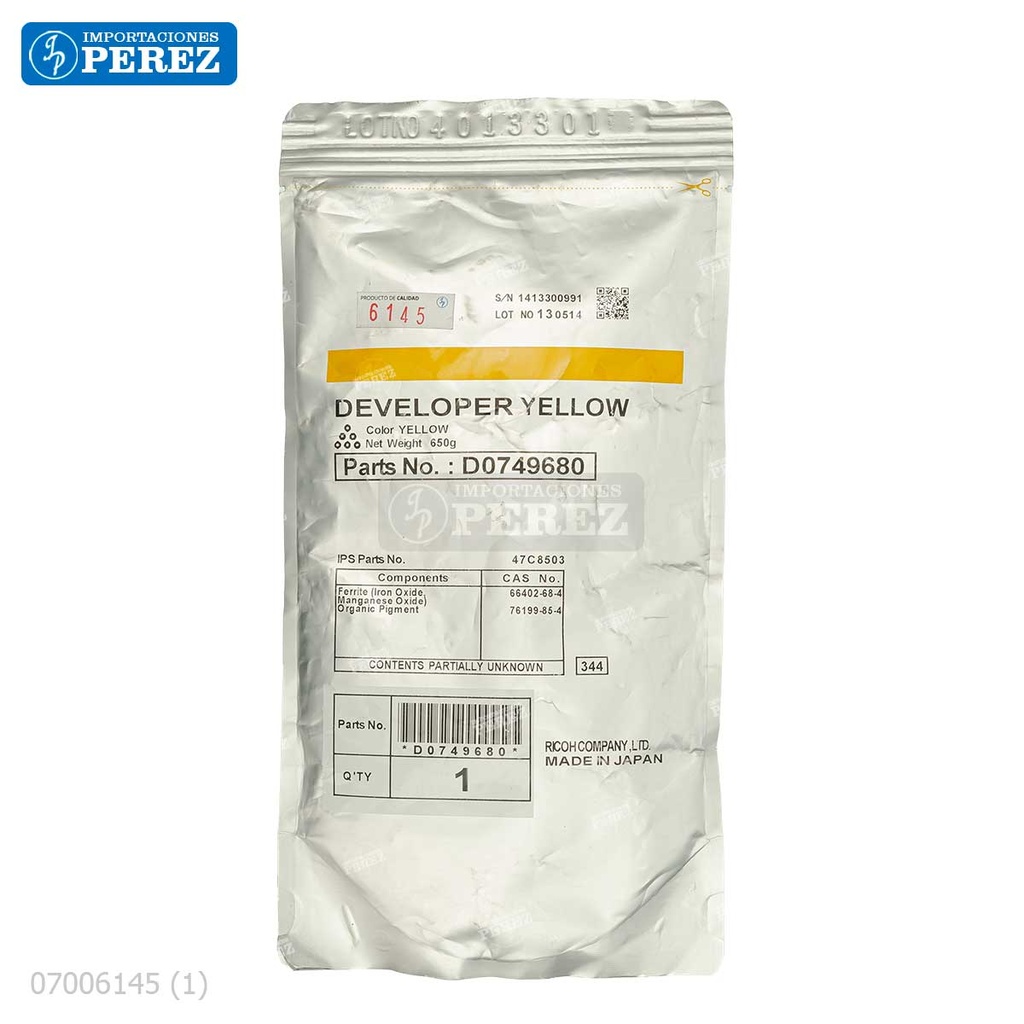 Revelador Yellow 650g [Original - Ricoh]