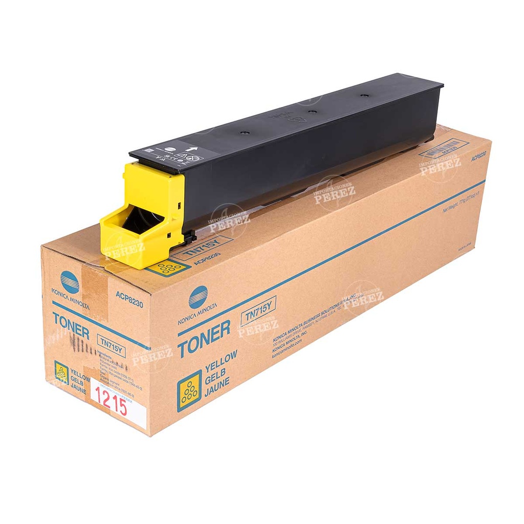 Toner Cartucho Yellow Konica Minolta [Original] 110v TN715Y 771g 