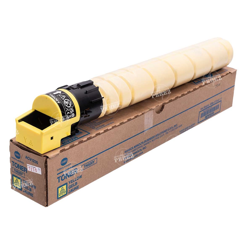 Toner Cartucho Yellow Konica Minolta [Original] 110v TN626Y 498g 