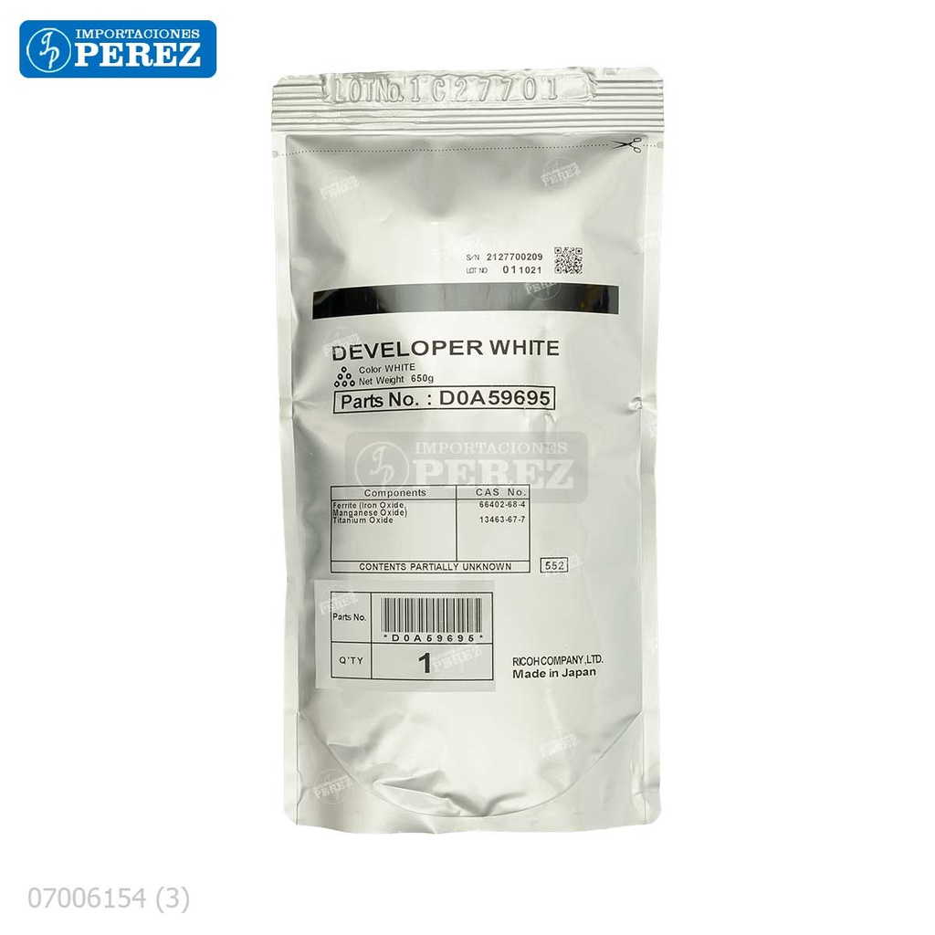 Revelador Blanco/White 650g [Original - Ricoh]