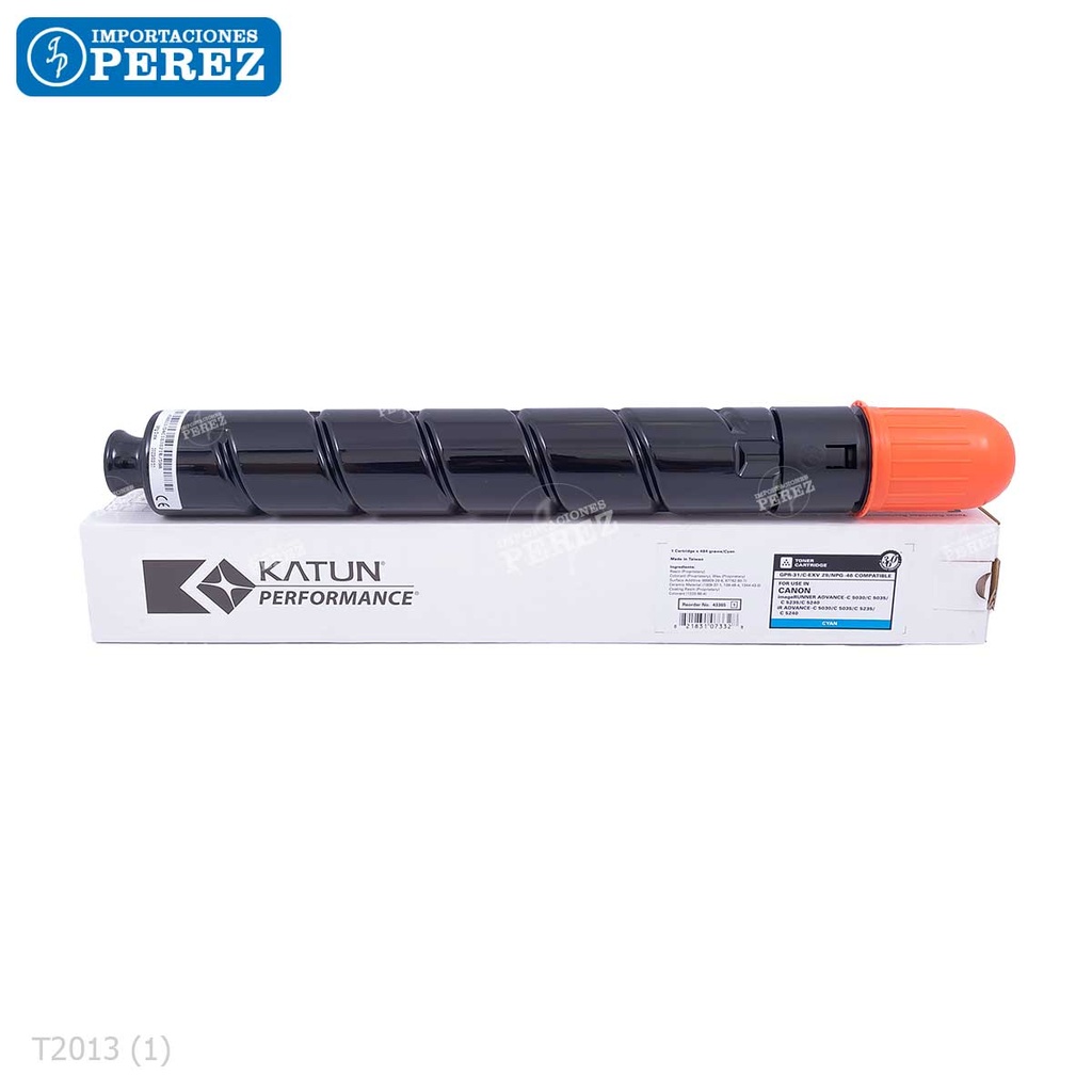 Toner Cartucho Cyan Canon [Katun Performance] GPR31 484g 