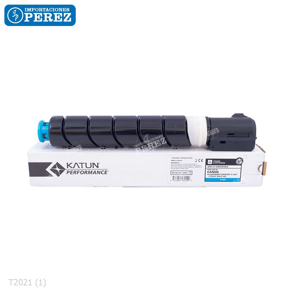 Toner Cartucho Cyan Canon [Katun Performance] GPR51 339g 