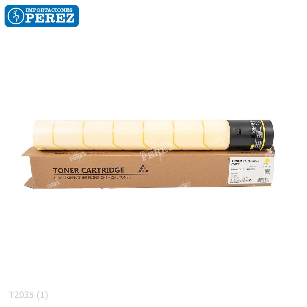 Toner Cartucho Yellow Konica Minolta [Cet] TN227Y 407g 