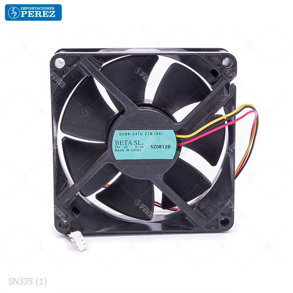 Ventilador (Fan Motor) 24v/0.13A - D08K-24TU 27B - SEMI-NUEVO [Original - Konica Minolta]