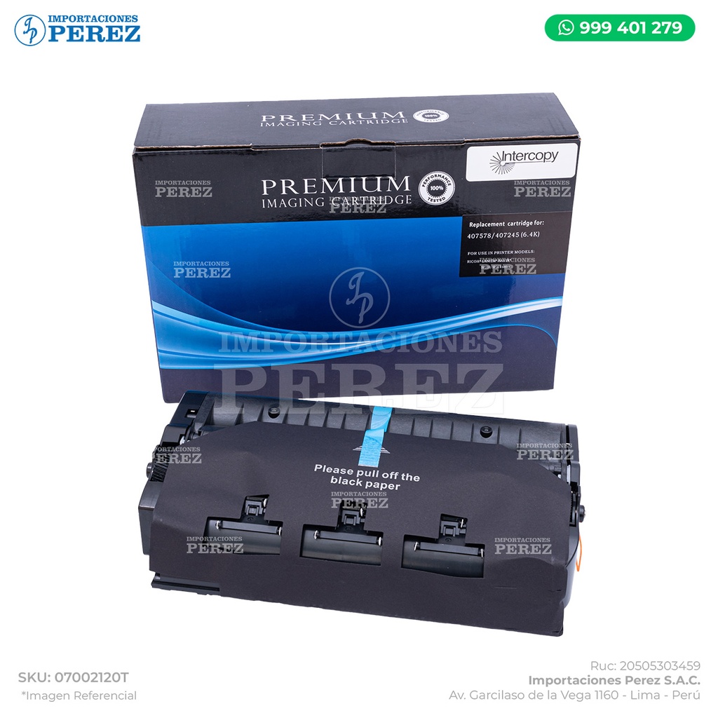 Toner Cartucho Ricoh [Intercopy] SP310XA - 6.4k 