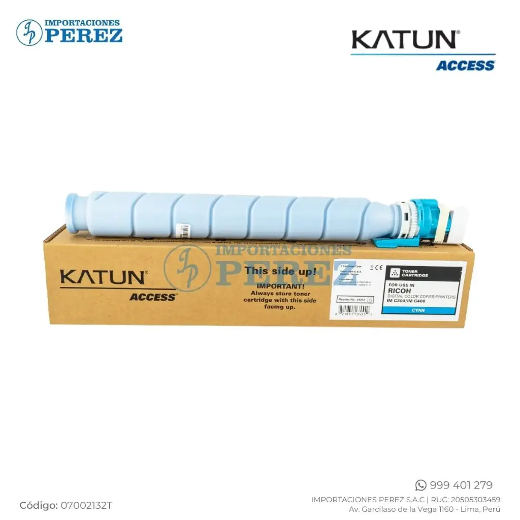 Toner Cartucho Cyan Ricoh [Katun Performance] 102g - 6K 
