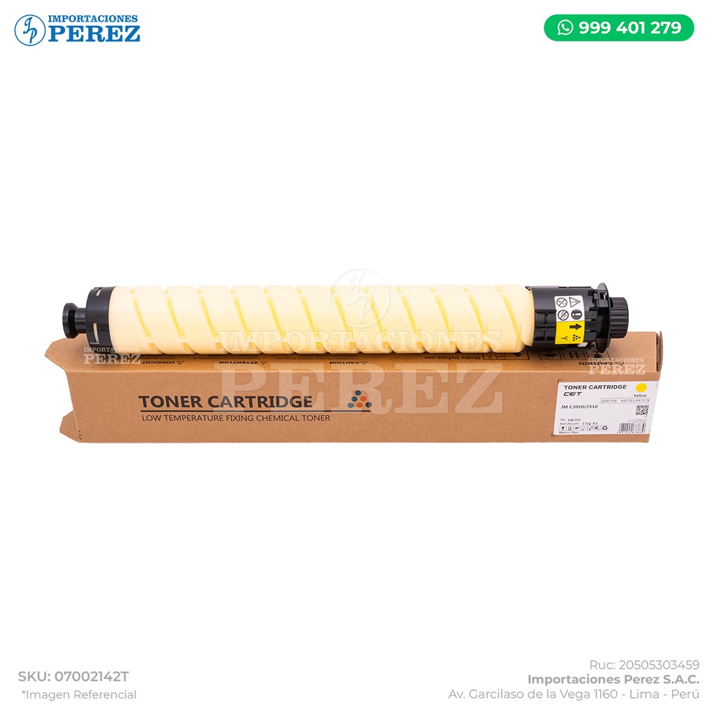 Toner Cartucho Yellow Ricoh [Cet] 172g 