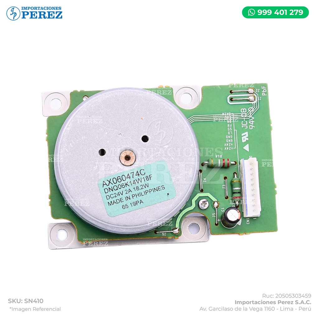 Motor Brushless Revelado 24v - 2A - 18.2w (DC BRUSHLESS M
OTOR:DEVELOPM
ENT) - SEMI-NUEVO [Original - Konica Minolta]