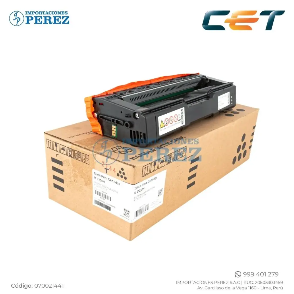 Toner Cartucho Black con Cilindro Ricoh [Cet] MC250H