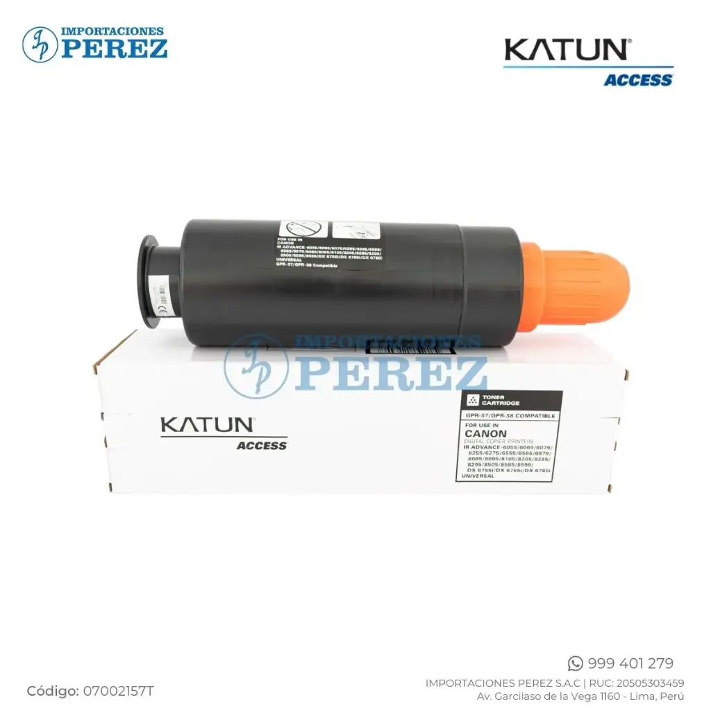 Toner Cartucho Canon GPR37/GPR38/NPG53/NPG54/CEXV35/CEXV36 2200g [Katun Access] 