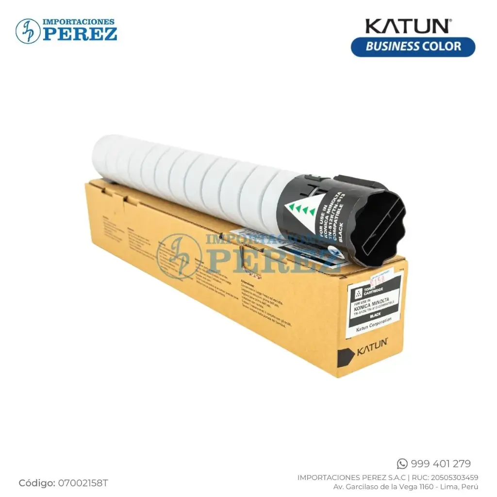 Toner Cartucho Black TN512K/TN513/TN324K 579g Konica Minolta [Katun Business Color]