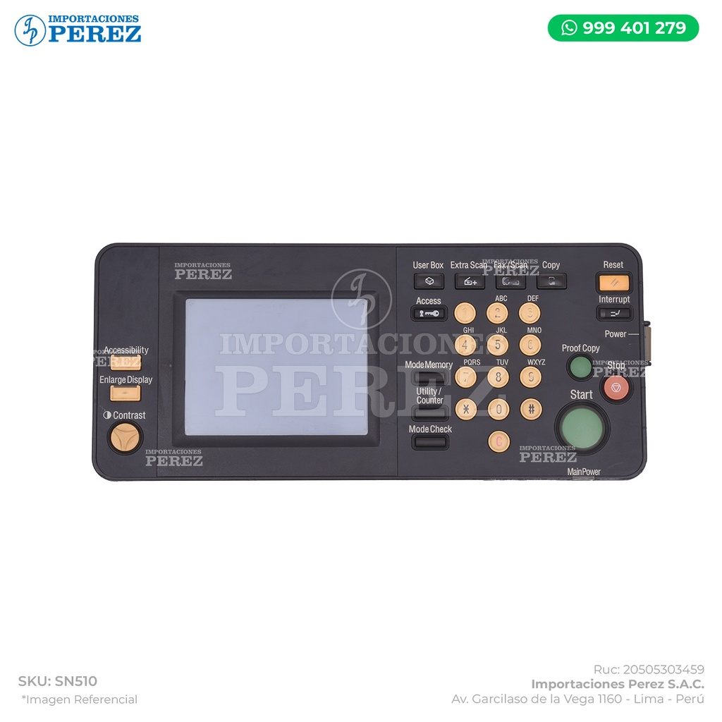 Panel (CONTROL PANEL) - SEMI-NUEVO [Original - Konica Minolta]